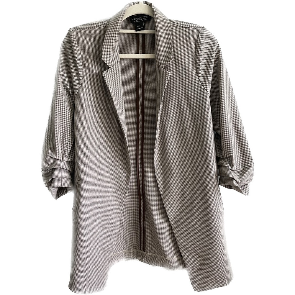 Rachel Zoe Tan Houndstooth Blazer - Size M